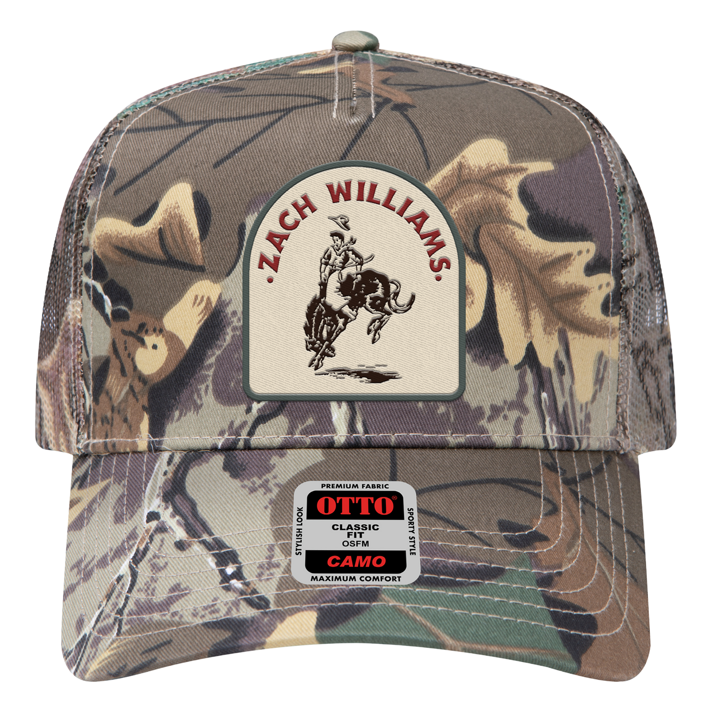 Bucking Bronco Camo Patch Hat