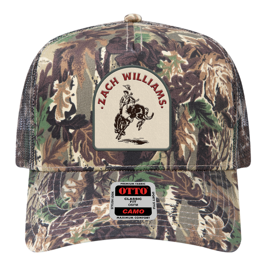 Bucking Bronco Camo Patch Hat