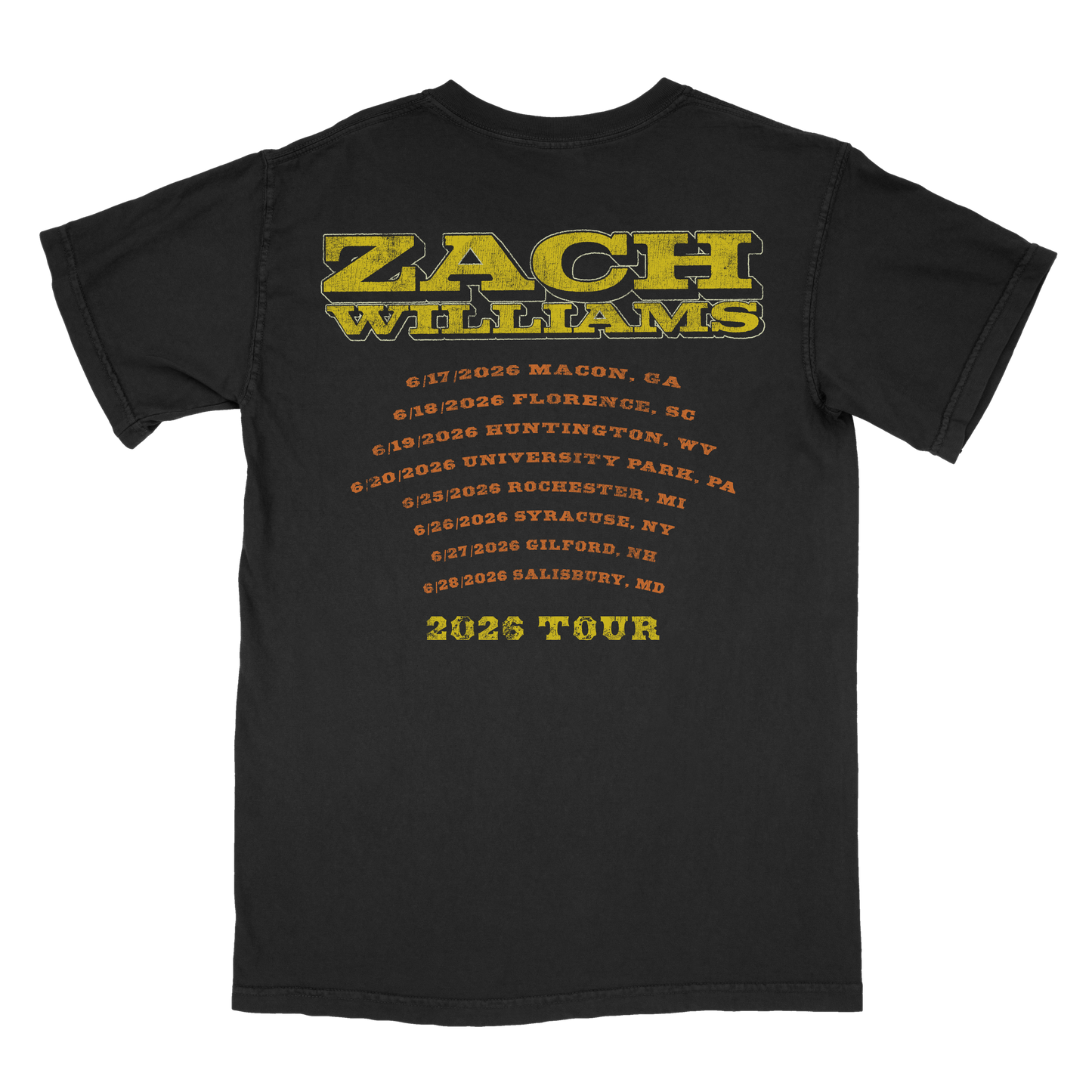 Zach Williams June 2026 Tour Tee